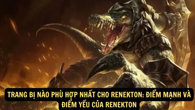 Trang bị nào phù hợp nhất cho Renekton: Điểm mạnh và điểm yếu của Renekton